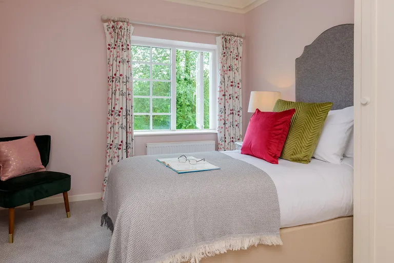 A single room at Kenmare House, comfortable and traditionally styled